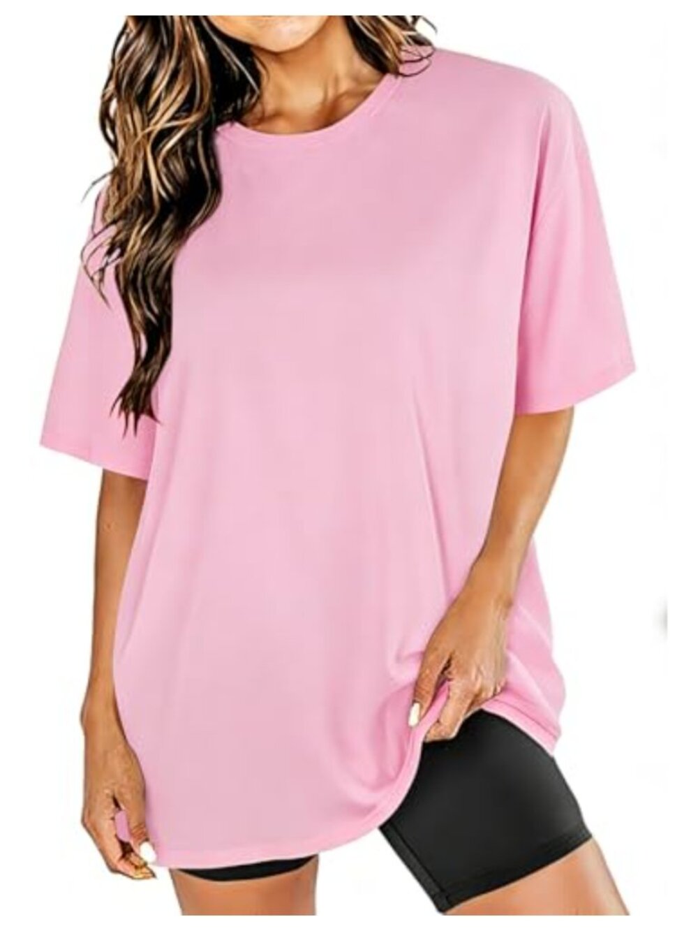 Women's Oversized Graphic T-shirt Crew Neck Boyfriend Tee Casual Summer Short